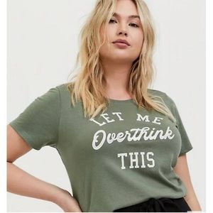 Torrid Slim Fit Army Green “let Me Overthink This